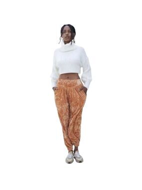 URBAN OUTFITTERS Aurora Crushed Velvet Joggers Pull On Side Pockets US Sz M